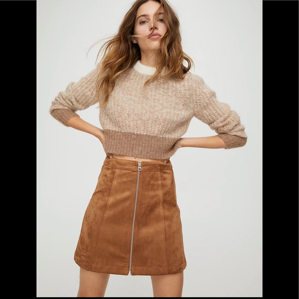 Wilfred Free X Aritizia New Zip-Up Mini Skirt size 10